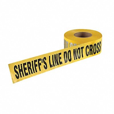 Barricade Tape Yellow 1 000 ft L 3 in