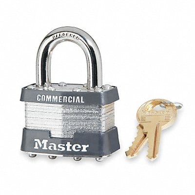 Keyed Padlock 3/4 in Rectangle Silver