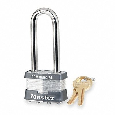 Keyed Padlock 3/4 in Rectangle Silver