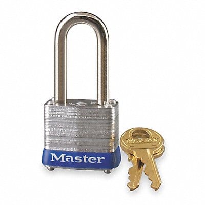 Keyed Padlock 1/2 in Rectangle Silver