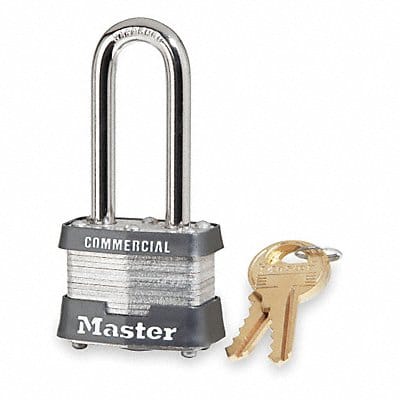 Keyed Padlock 5/8 in Rectangle Silver