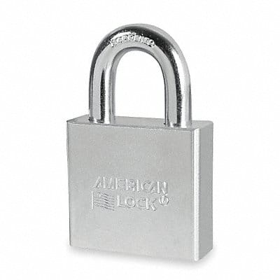 Keyed Padlock 3/4 in Rectangle Silver