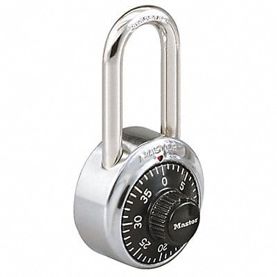 Combination Padlock 2 in Round Silver