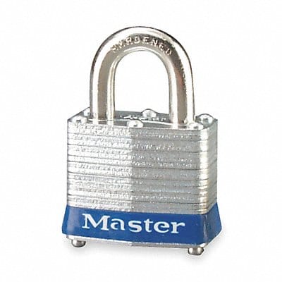 Keyed Padlock 5/8 in Rectangle Silver