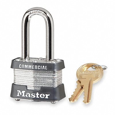 Keyed Padlock 5/8 in Rectangle Silver