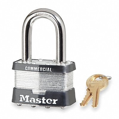 Keyed Padlock 15/16 in Rectangle Silver