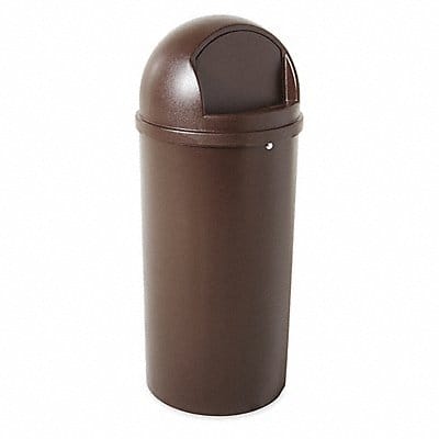 Trash Can Round 15 gal Brown