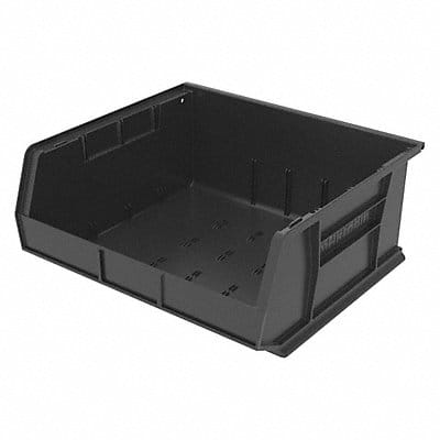 F8696 Hang and Stack Bin Black Plastic 7 in