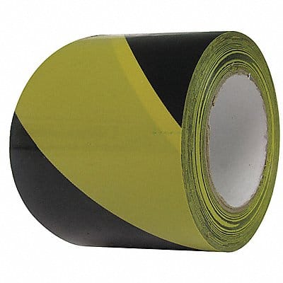 Floor Tape Black/Yellow 3 inx108 ft Roll