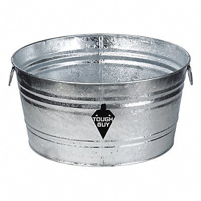 Utility Tub 35 gal Silver