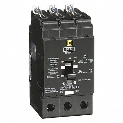 Circuit Breaker 20A Bolt On 277/480V 3P