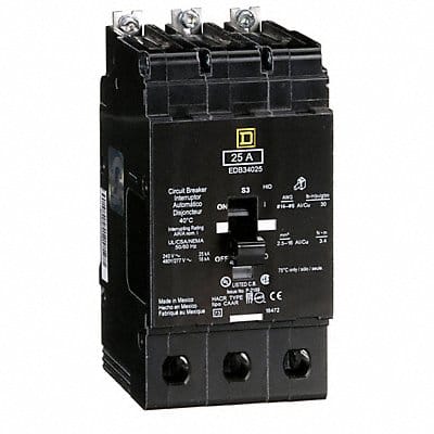 Circuit Breaker 25A Bolt On 277/480V 3P