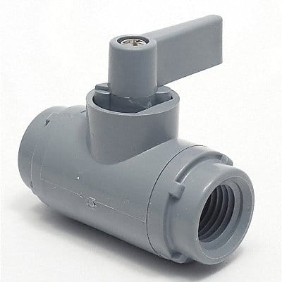 PVC Ball Valve Inline FNPT 1/8 in