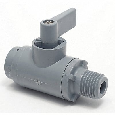 PVC Ball Valve Inline FNPT x MNPT 1/4 in