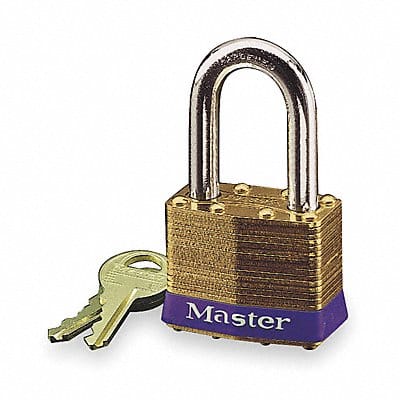 Keyed Padlock 3/4 in Rectangle Silver