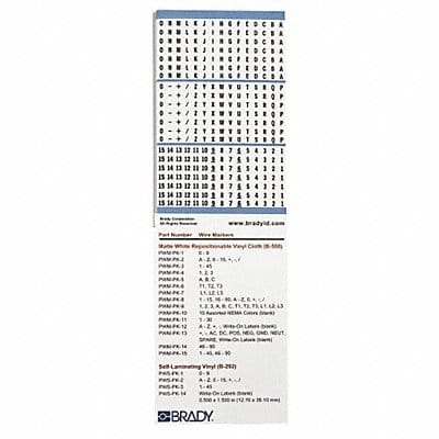 Wire Marker Book Preprintd Self-Adhesiv