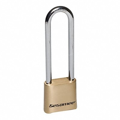 Combination Padlock 1 3/4in Rectgle Gold