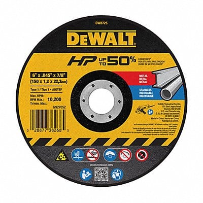 CutOff Wheel A60T 6 x.045 x7/8 10200rpm