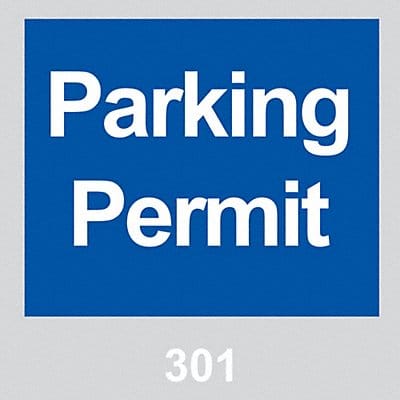 Parking Permits Windshield Blue PK100