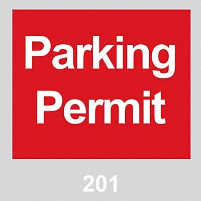 Parking Permits Windshield Red PK100