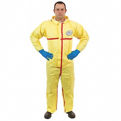 D2184 Collared Coverall Open Yellow 3XL PK6