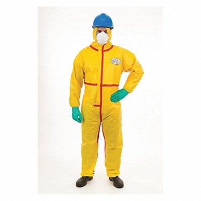 D2188 Hooded Coverall Open Yellow M PK6