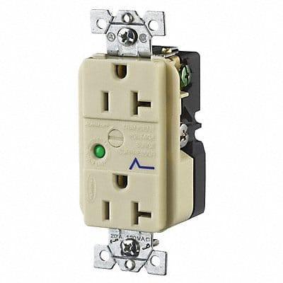 Receptacle Ivory 20 A 2P3W Side 1PK