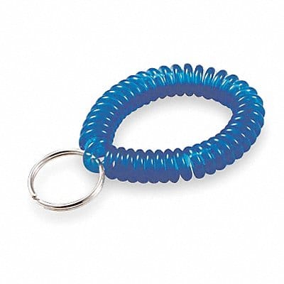 Wrist Coil with Split Key Ring Blue PK5