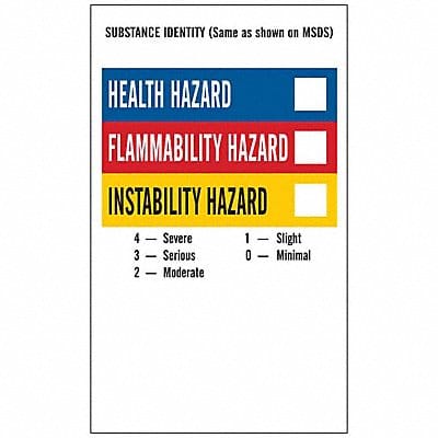 NFPA Label 5 In.H 3 In.W PK500