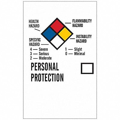 NFPA Label 1-1/4 W Self-Adh Vinyl PK500