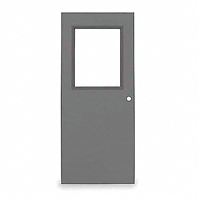 D3665 Half Glass Steel Door 80x32 In Mortise