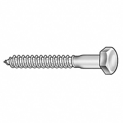 Hex Lag Screw 1/2 18-8SS 4.5 L PK5