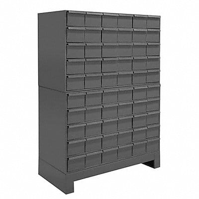 Enclosed Bin Shelving 48 H 60 Bins Gray