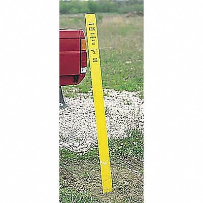 Blank Warning Stake Blue 66 In H