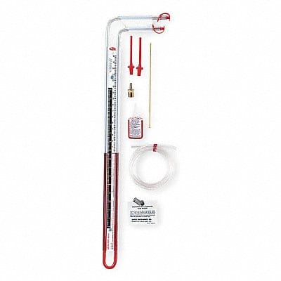 Manometer Inclined Tube 16 in wc Red