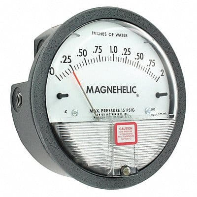 Pressure Gauge 0 to 2 In H2O