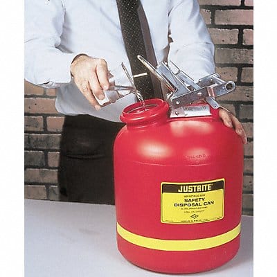 Disposal Can 5 gal Red Polyethylene