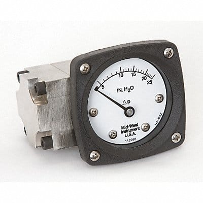 D0757 Pressure Gauge 0 to 25 In H2O