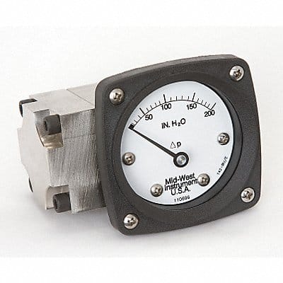 D0757 Pressure Gauge 0 to 200 In H2O