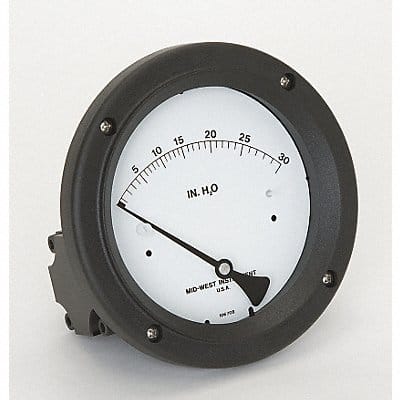 D0758 Pressure Gauge 0 to 30 In H2O