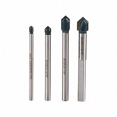 Glass Stone Tile Drill Set 4pc Carb Tip