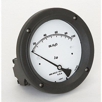 D0758 Pressure Gauge 0 to 100 In H2O