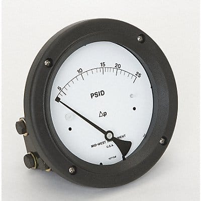 D0758 Pressure Gauge 0 to 25 psi