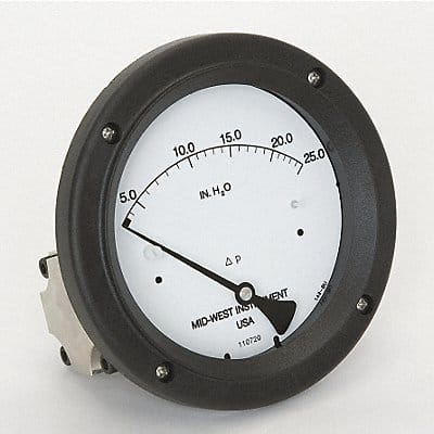 D0759 Pressure Gauge 0 to 25 In H2O