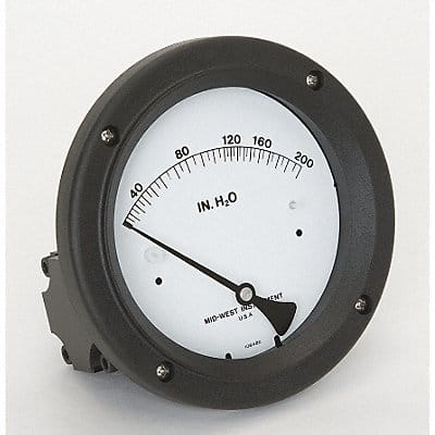 D0759 Pressure Gauge 0 to 200 In H2O