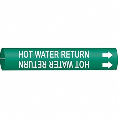 Pipe Marker Hot Water Return 2 13/16in H