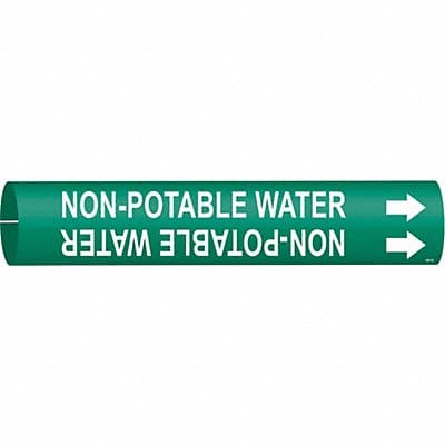 Pipe Marker Non-Potble Water 2 13/16in H