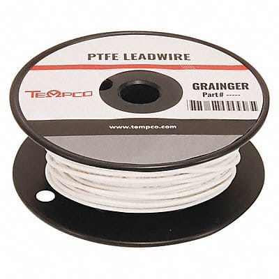 High Temp Lead Wire 16AWG 100ft Wht