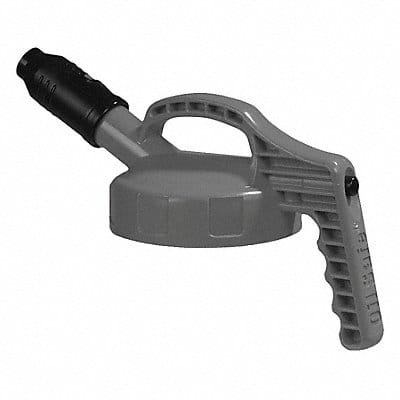 G3515 Stumpy Spout Lid w/1 In Outlet HDPE Gray