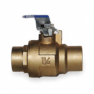 Brass Ball Valve Inline Sweat 1-1/2 in